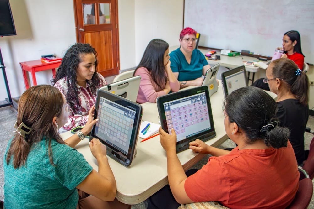 AAC devices workshop with Allegra from Carlow University to the teachers in Nazareth School